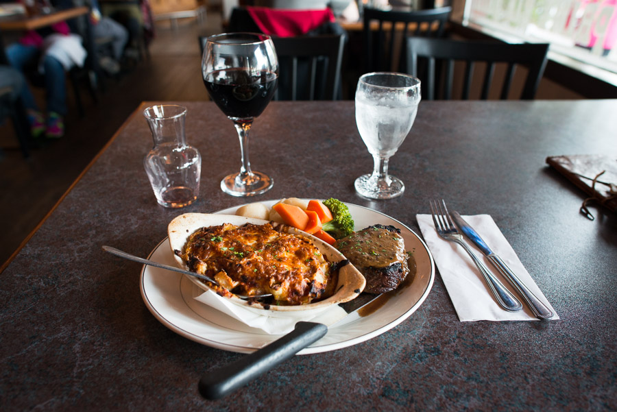 When I finally made it back to Jasper, I asked three different locals where I could find a good dinner and all of them recommended the same place: Karouzo’s. It was quite possibly the best meal I’ve ever had, and I don’t even think that this judgement was entirely circumstantial. Yes, it was hard earned, but the chef really did know what he was doing and I would recommend it to anyone. It was expensive, but I was so happy to have options beyond the usual camp fare that I sat my dirty biker bum in that fancy restaurant with the rest of ’em.