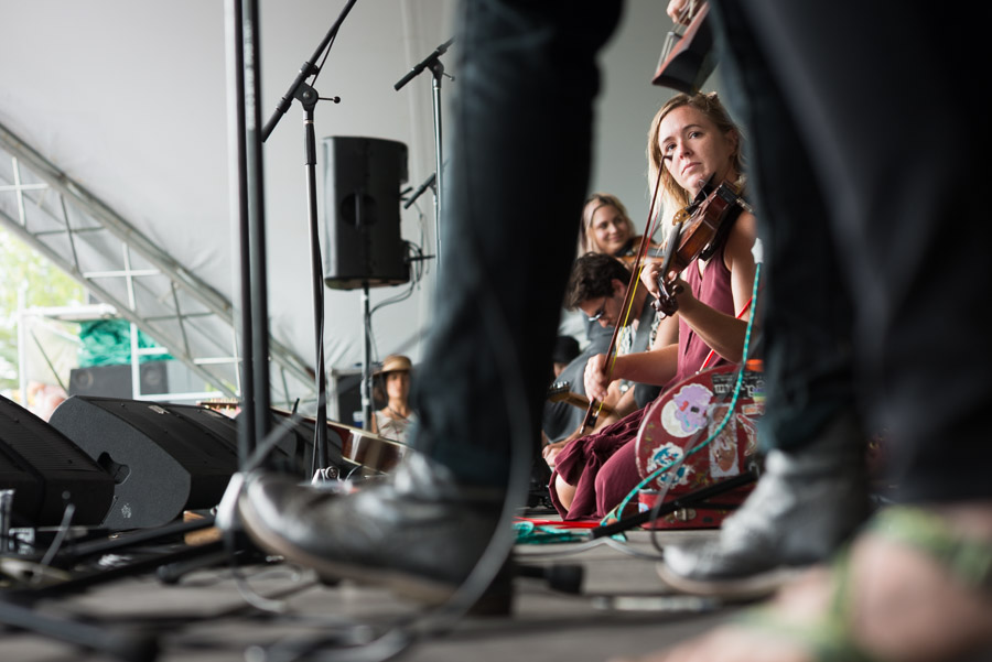 Musicians that shine in workshops are watchful and adaptive to not just their bandmates, but also the other musicians they find themselves sharing the stage with. (pictured: Kelsey Wilson of Wild Child)