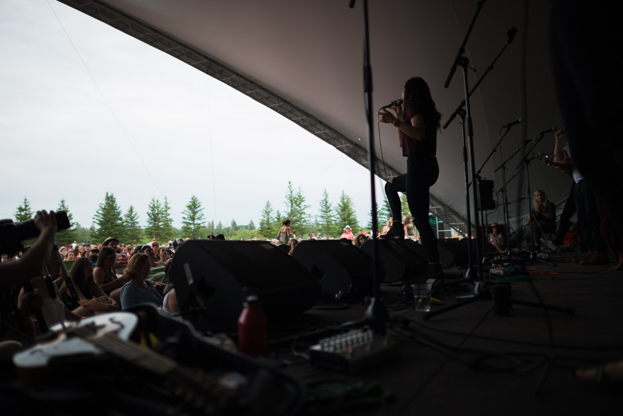 The line that separates the crowd from the performers is thin.