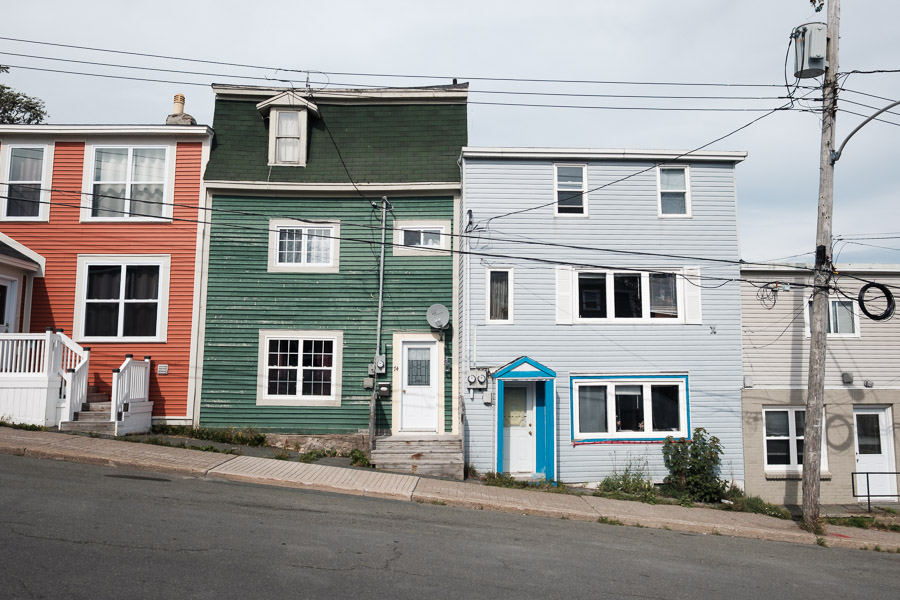 These classic Newfoundland dwellings are known as Jellybean houses. Colorful, sturdy, and welcoming, they line the hilly streets of St John&rsquo;s.
